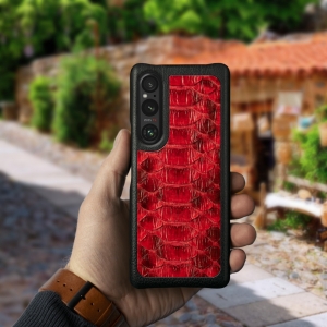 Накладка Stenk ExBacker Python Scales Sony Xperia 1 V Червоний