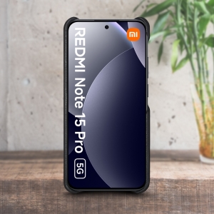 Шкіряна накладка Stenk Cover для Xiaomi Redmi Note 15 Pro 5G Чорна