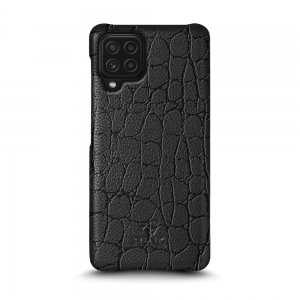 Шкіряна накладка Stenk Reptile Cover для Samsung Galaxy A22 Чорна