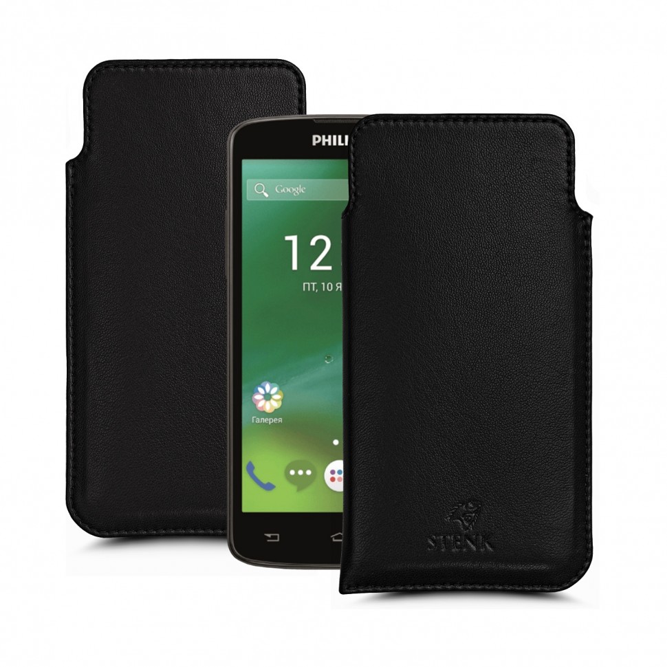 

Футляр Stenk Elegance для Philips Xenium V387 Чёрный, Черный