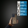 Кожаная накладка Stenk WoodBacker для Realme 9 Pro Plus Чёрная