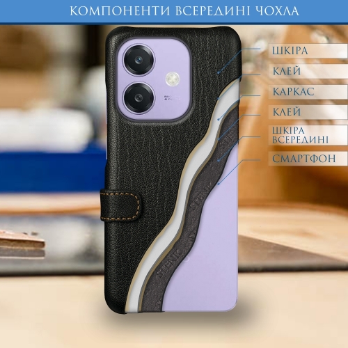 чехол-книжка на OPPO A3 4G Черный Stenk Premium фото 5