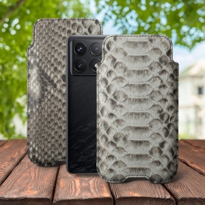 Футляр Stenk Sportage Python для Xiaomi Poco F6 Pro Натуральный