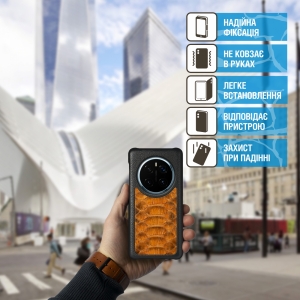 Накладка Stenk ExBacker Python Scales для Honor Magic7 Pro Коричневий