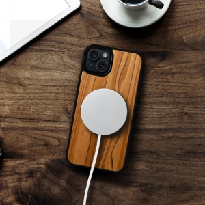 Накладка SkinBacker Wood для Apple iPhone 14 Римська оливка