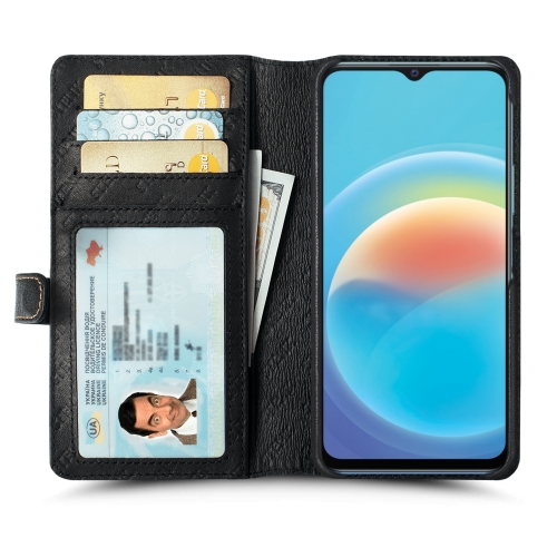 чехол-кошелек на Vivo Y53s 4G Черный Stenk Premium Wallet фото 2