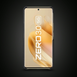 Кожаная накладка Stenk WoodBacker для Infinix Zero 30 Чёрная