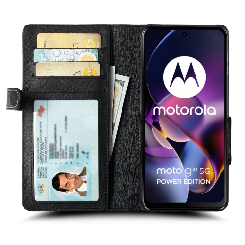 чехол-книжка на Motorola Moto G54 Power Черный Stenk Wallet фото 2