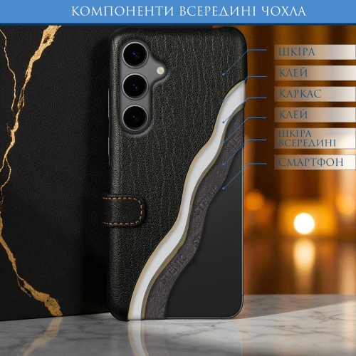 чохол-книжка на Samsung Galaxy S24 Plus Чорний Stenk Premium фото 5