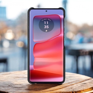 Шкіряна накладка Stenk Reptile Cover для Motorola Edge 50 Pro Чорний