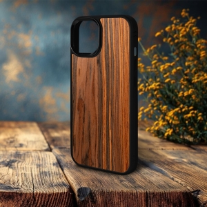 Накладка SkinBacker Wood для Apple iPhone 15 Plus Палисандр