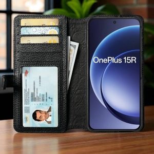 Чохол-портмоне Stenk Premium Wallet для OnePlus 15R Чорний