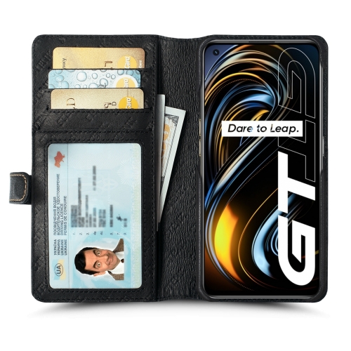 чехол-кошелек на Realme GT 5G Черный Stenk Premium Wallet фото 2