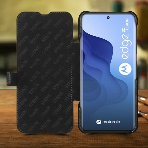 чохол-книжка на Motorola Edge 30 Fusion Чорний Stenk Premium фото 2