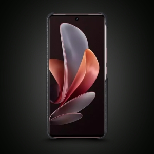 Шкіряна накладка Stenk WoodBacker для Vivo V29 Чорна