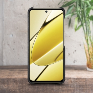 Кожаная накладка Stenk Cover для Realme 11 5G Чёрный