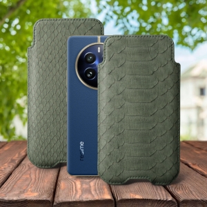 Футляр Stenk Sportage Python для Realme 12 Pro Оливковий