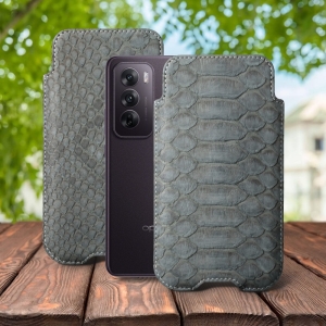 Футляр Stenk Sportage Python для OPPO Reno12 Серый