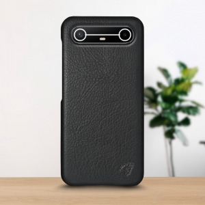 Шкіряна накладка Stenk Cover для TECNO Pova Slim 5G Чорна