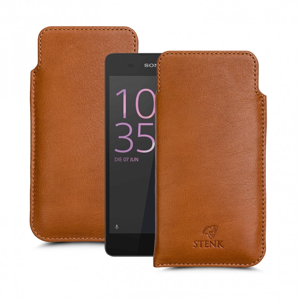 

Футляр Stenk Elegance для Sony Xperia E5 Camel, Светло-коричневый
