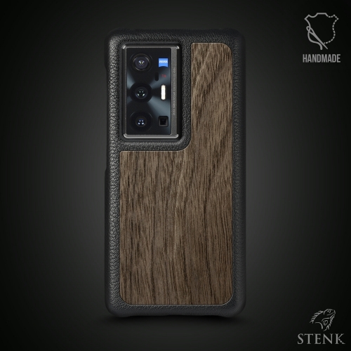 бампер на Vivo X70 Pro Plus Черный Stenk Cover WoodBacker фото 1