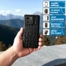 Кожаная накладка Stenk Reptile Cover для Motorola Edge 40 Чёрная