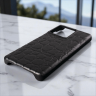 Кожаная накладка Stenk Reptile Cover для Motorola Edge 40 Чёрная