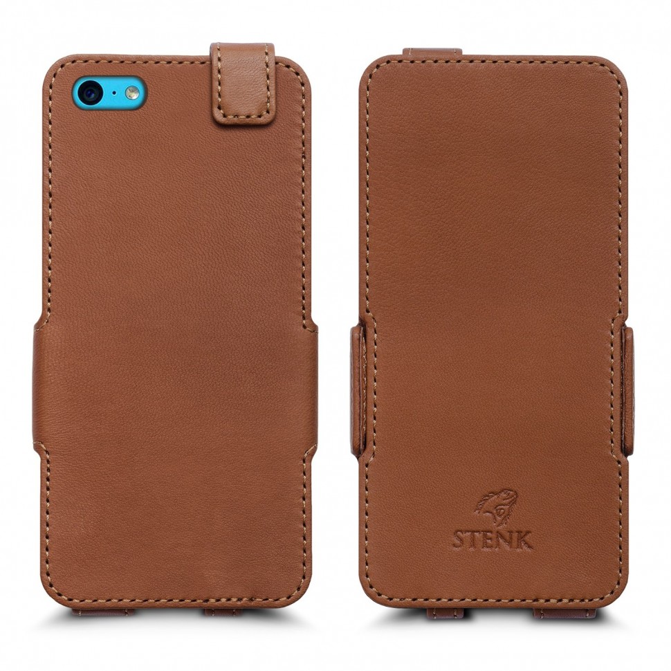 

Чехол флип Stenk Prime для Apple iPhone 5C Camel, Светло-коричневый