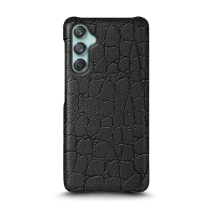 Кожаная накладка Stenk Reptile Cover для Samsung Galaxy M55 Чёрный