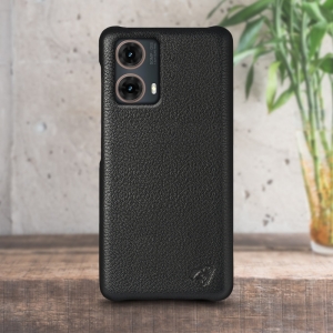 Кожаная накладка Stenk Cover для Motorola Moto G85 Черный
