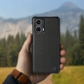 Кожаная накладка Stenk Cover для Motorola Moto G85 Черный