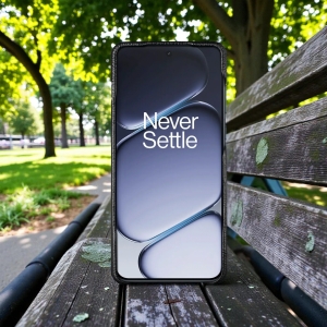 Кожаная накладка Stenk Cover для OnePlus Ace 6 Чёрная