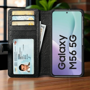 Чохол-портмоне Stenk Premium Wallet для Samsung Galaxy M56 Чорний
