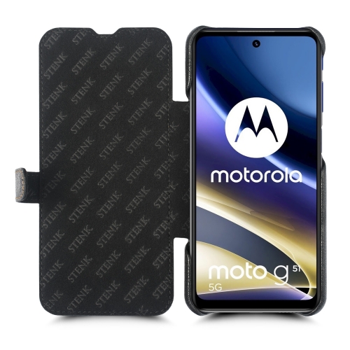 чехол-книжка на Motorola Moto G51 5G Черный Stenk Premium фото 2