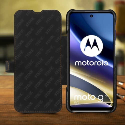 чехол-книжка на Motorola Moto G51 5G Черный Stenk Premium фото 2