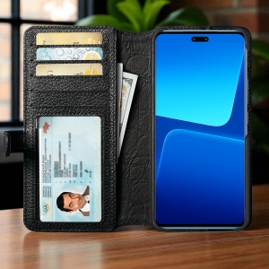 Чехол-портмоне Stenk Premium Wallet для Xiaomi 13 Lite Чёрный