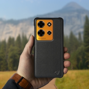 Шкіряна накладка Stenk Cover для Infinix Note 30i Чорний