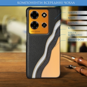 Шкіряна накладка Stenk Cover для Infinix Note 30i Чорний