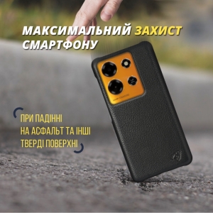 Шкіряна накладка Stenk Cover для Infinix Note 30i Чорний