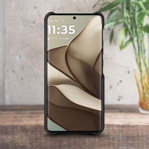 Шкіряна накладка Stenk Cover для Motorola Edge 50 Чорний