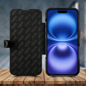 Чехол книжка Stenk Premium для Apple iPhone 16 Чёрный