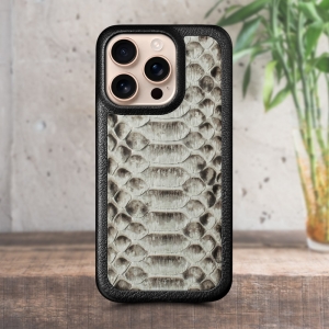 Шкіряна накладка Stenk ExBacker Python Scales для Apple iPhone 16 Pro Max Натуральний