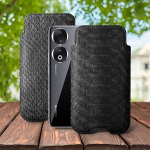 Футляр Stenk Sportage Python для HuaWei Honor 90 Чёрный