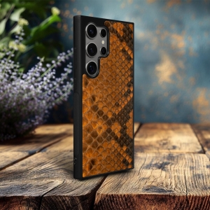 Накладка SkinBacker Mini Python Scales для Samsung Galaxy S24 Ultra Коричневий