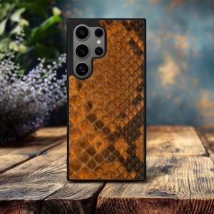 Накладка SkinBacker Mini Python Scales для Samsung Galaxy S24 Ultra Коричневий