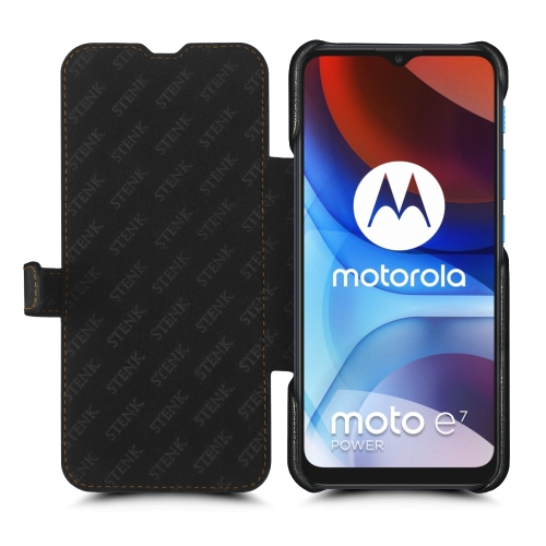 чехол-книжка на Motorola Moto E7 Power Черный Stenk Premium фото 2