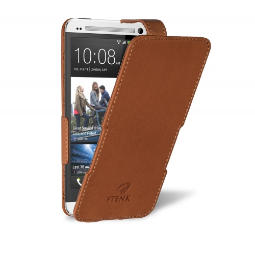 чохол-фліп на HTC One Duo 802w Світло-коричневий Stenk Сняты с производства фото 2