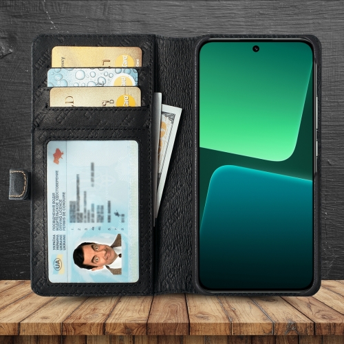 чохол-гаманець на Xiaomi 13 Чорний Stenk Premium Wallet фото 2