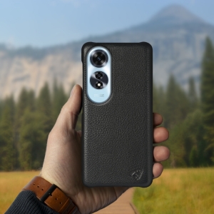 Шкіряна накладка Stenk Cover для OPPO A60 Чорний