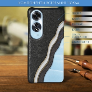 Шкіряна накладка Stenk Cover для OPPO A60 Чорний